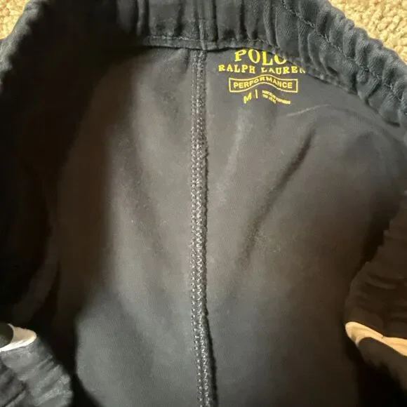 Polo Ralph Lauren Interlock Track Pant Mens Medium Black Pony Sweatpants Lounge - Picture 15 of 16